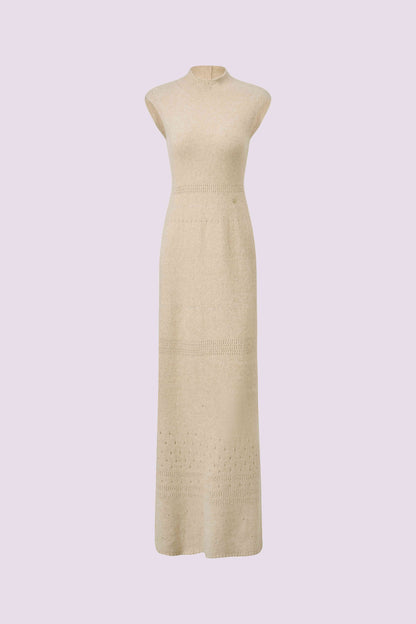 Cashmere perforated woolen dress
