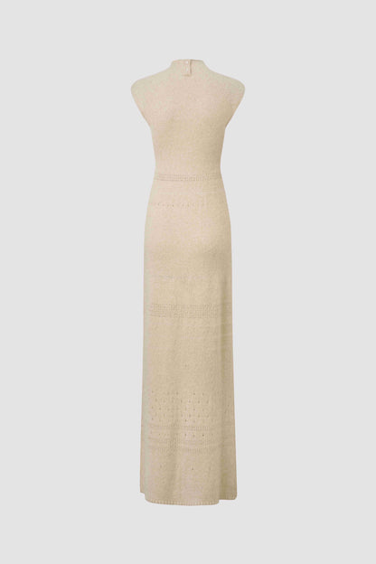Cashmere perforated woolen dress