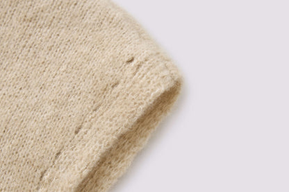 Cashmere perforated woolen dress