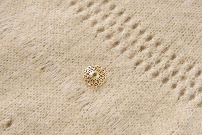 Cashmere perforated woolen dress