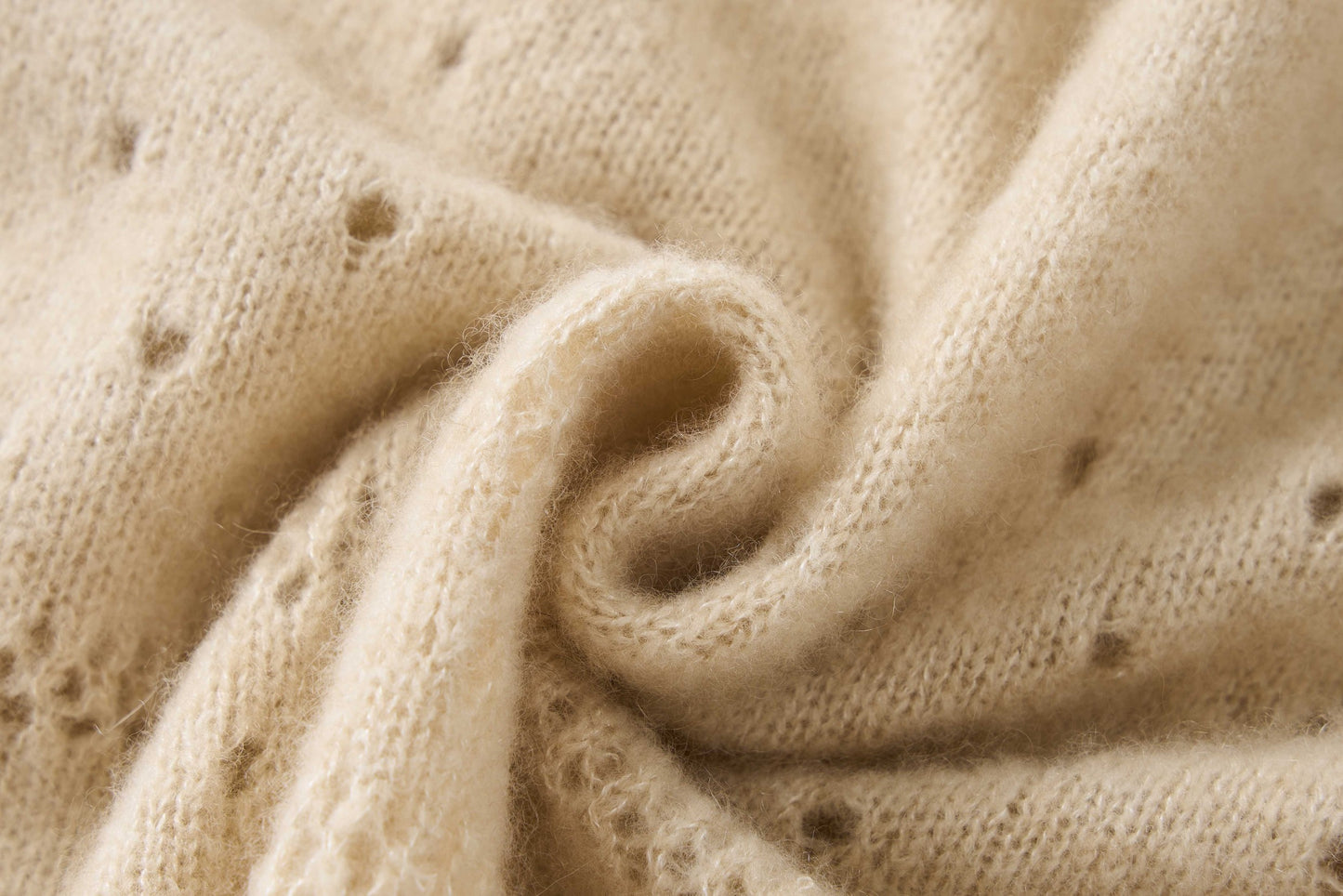 Cashmere perforated woolen dress