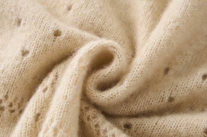 Cashmere perforated woolen dress
