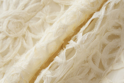 Beige textured bomber jacket