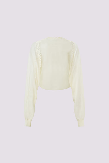 Pure cotton embroidered lace coat