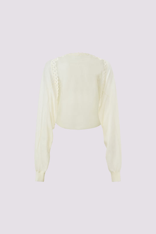 Pure cotton embroidered lace coat
