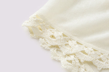 Pure cotton embroidered lace coat