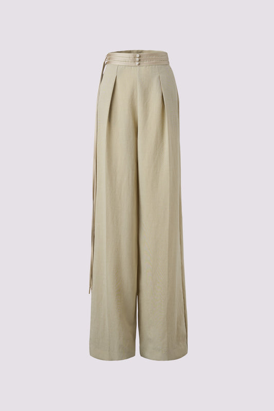 Tencel straight-leg pants