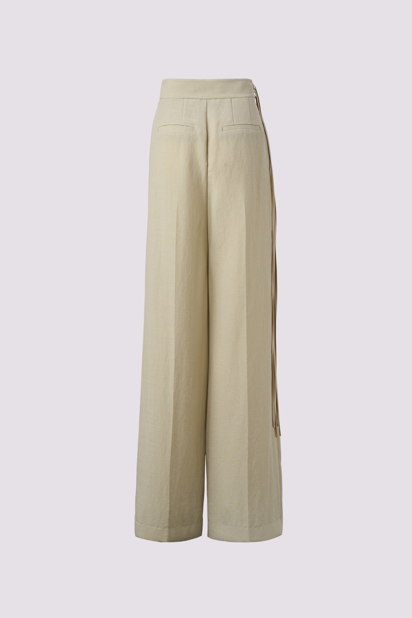 Tencel straight-leg pants