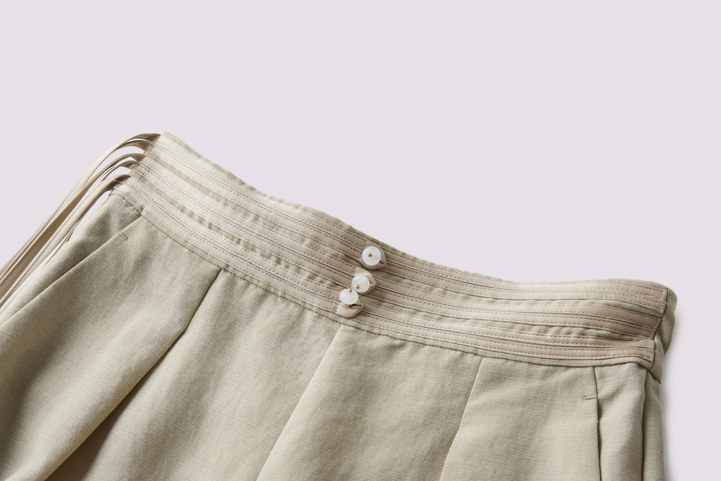 Tencel straight-leg pants