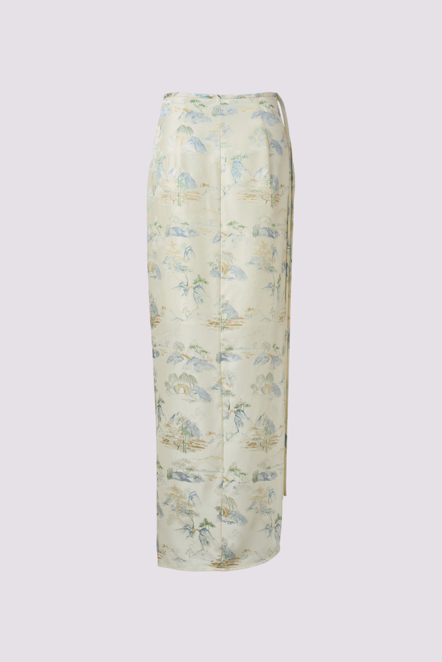 Landscape jacquard half skirt