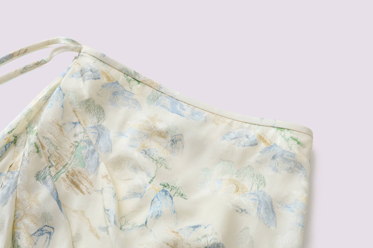 Landscape jacquard half skirt