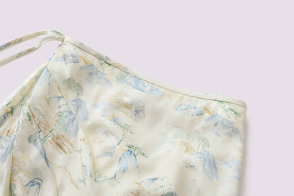 Landscape jacquard half skirt
