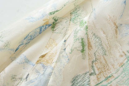 Landscape jacquard half skirt