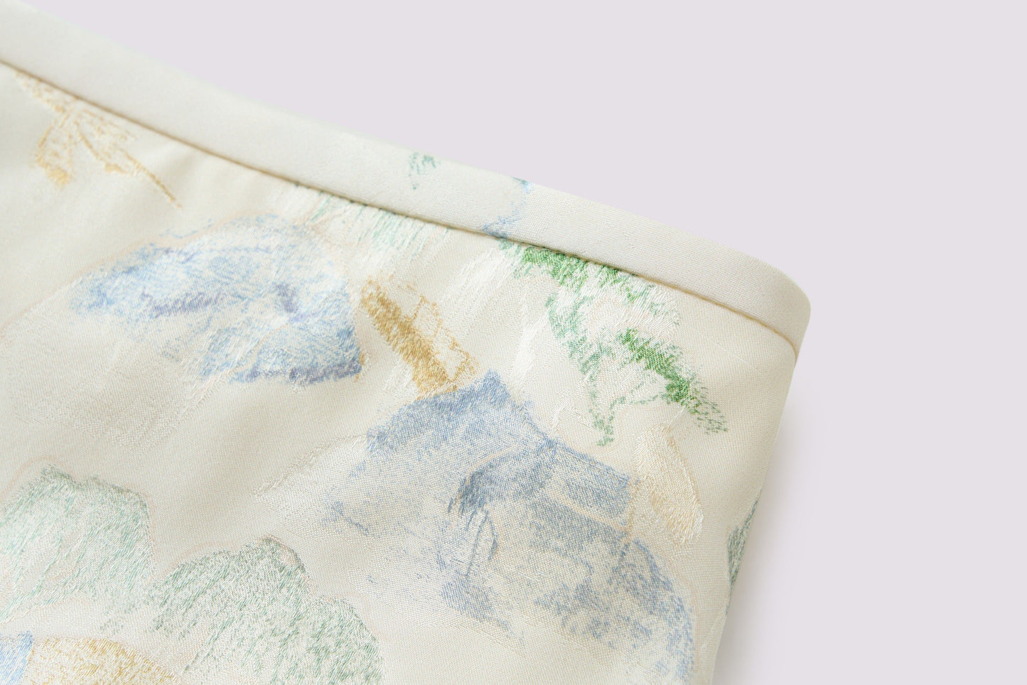 Landscape jacquard half skirt