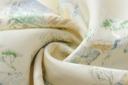 Landscape jacquard half skirt