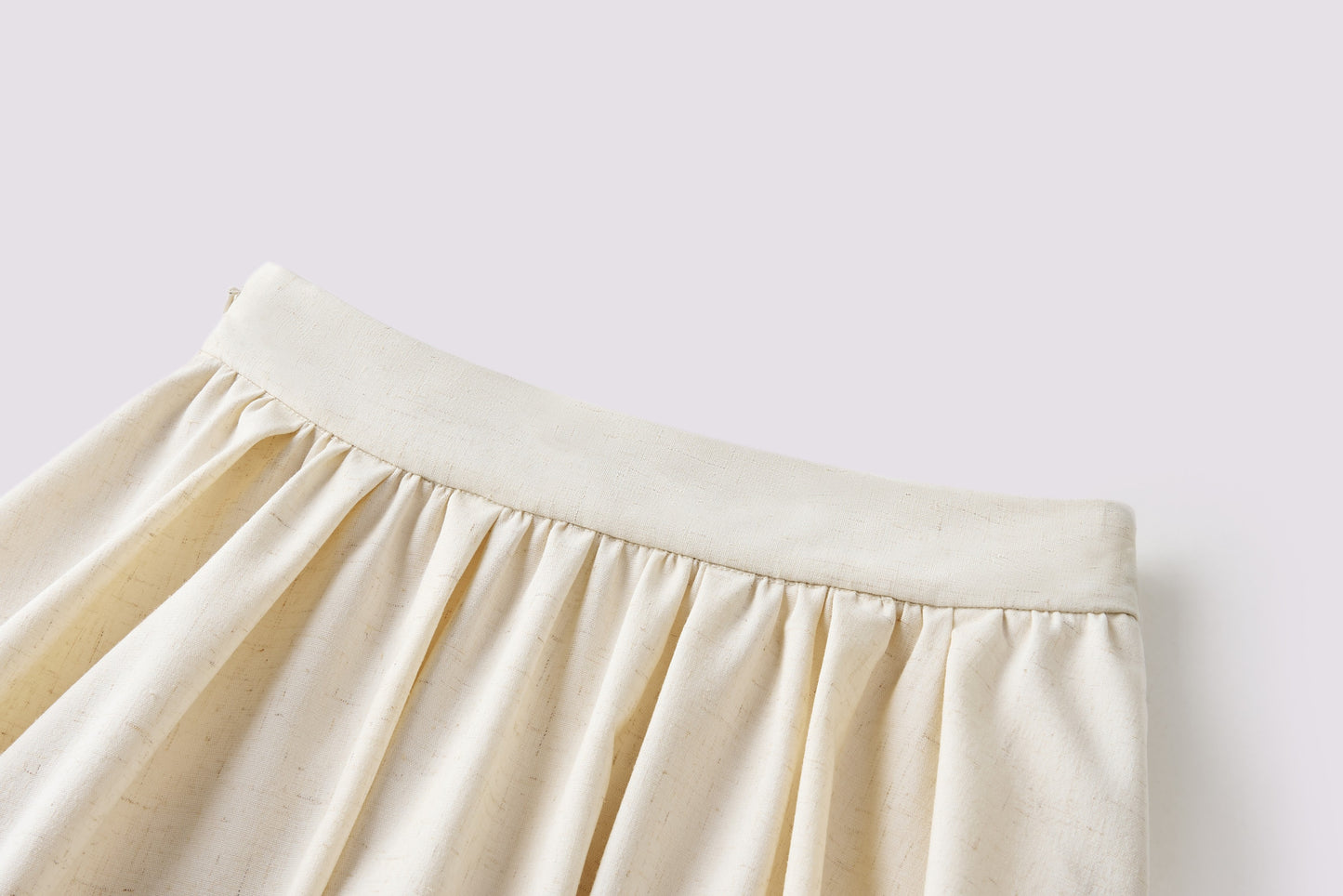 Linen embroidered skirt