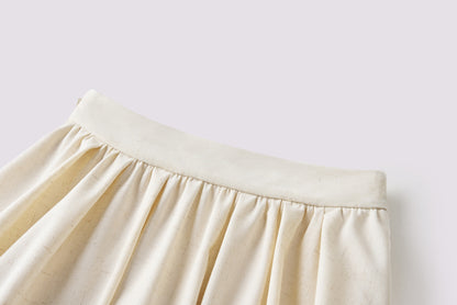 Linen embroidered skirt