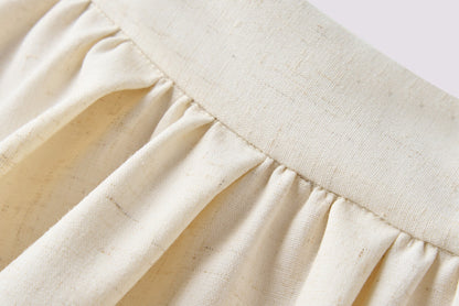 Linen embroidered skirt