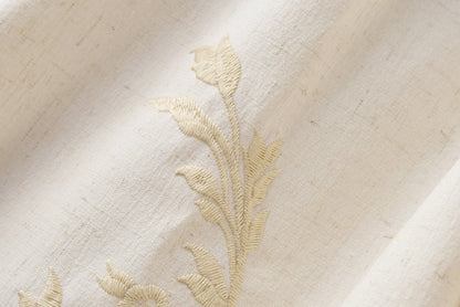 Linen embroidered skirt