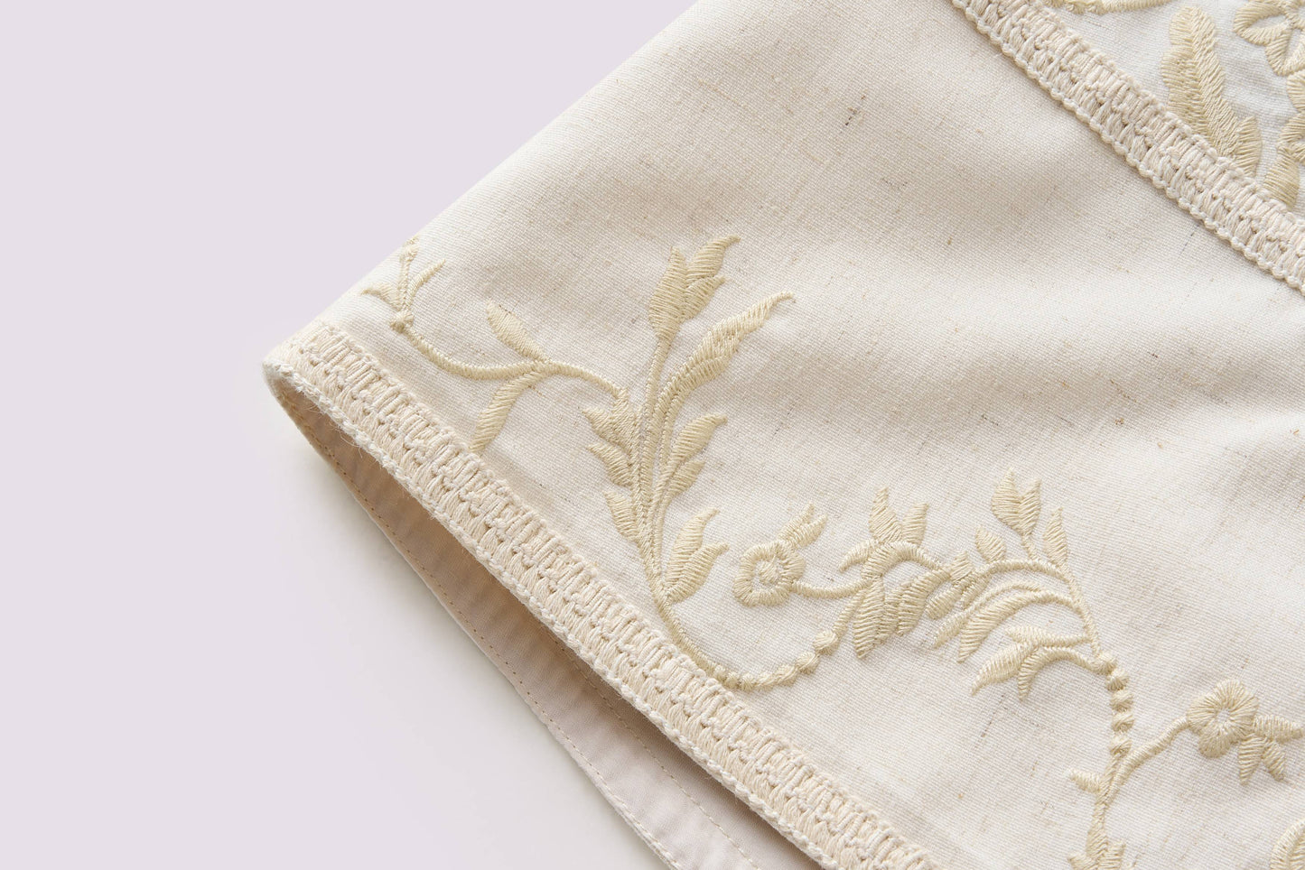 Linen embroidered skirt