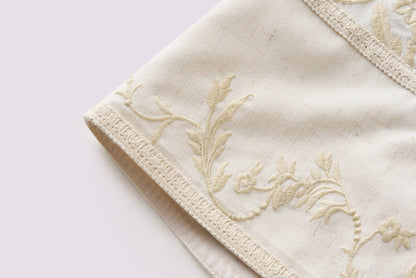 Linen embroidered skirt
