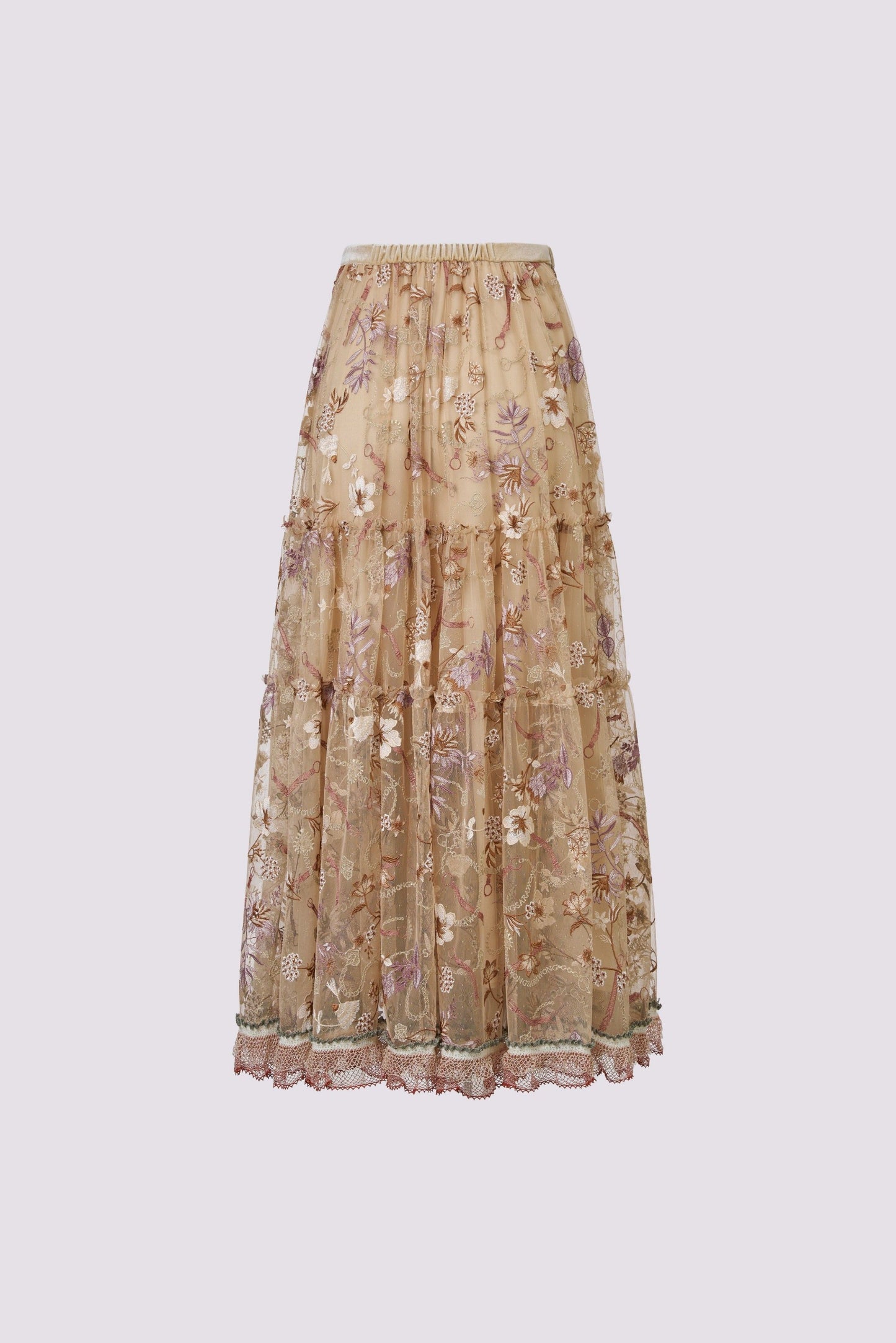 Embroidered large half skirt