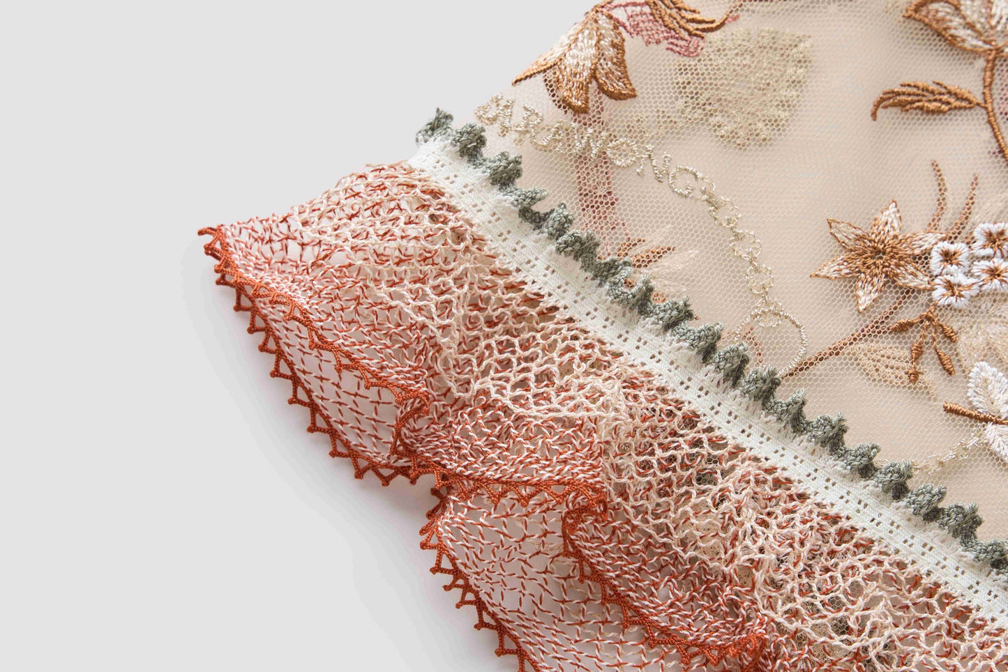 Embroidered large half skirt