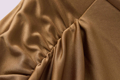 Golden pleated skirt