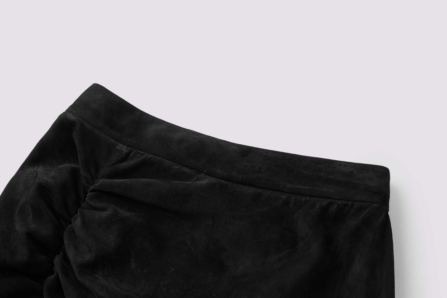 Black sheepskin skirt
