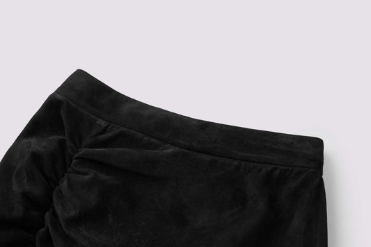Black sheepskin skirt