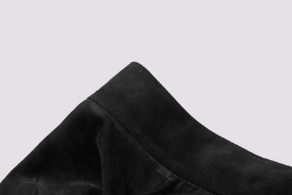 Black sheepskin skirt