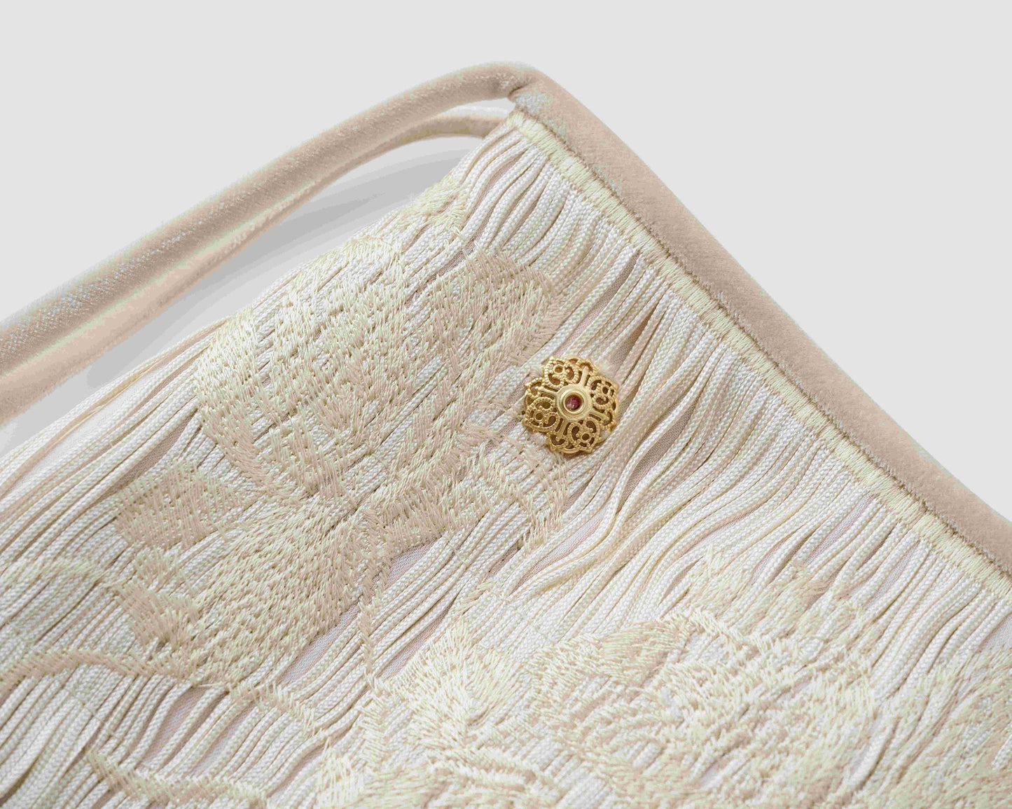 Seven leaf floral fringe embroidered half skirt