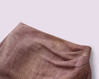 Linen mocha color skirt