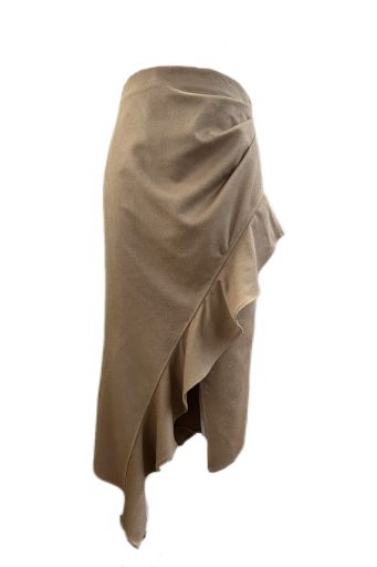 Wool ruffled skirt
