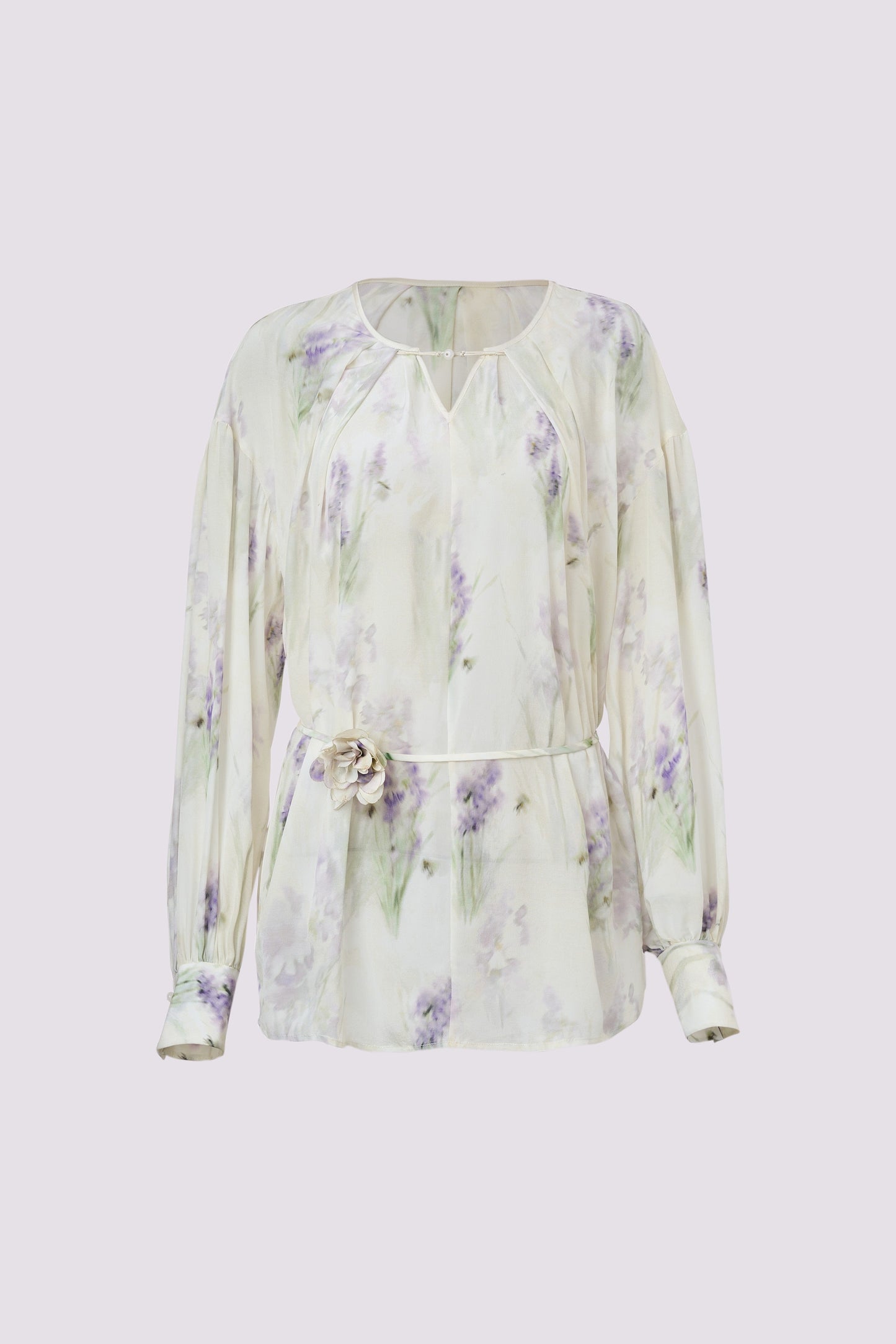 Bedruckte Seidenbluse