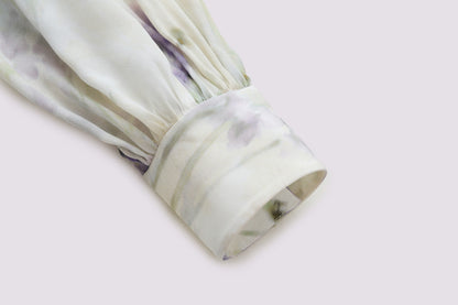 Bedruckte Seidenbluse