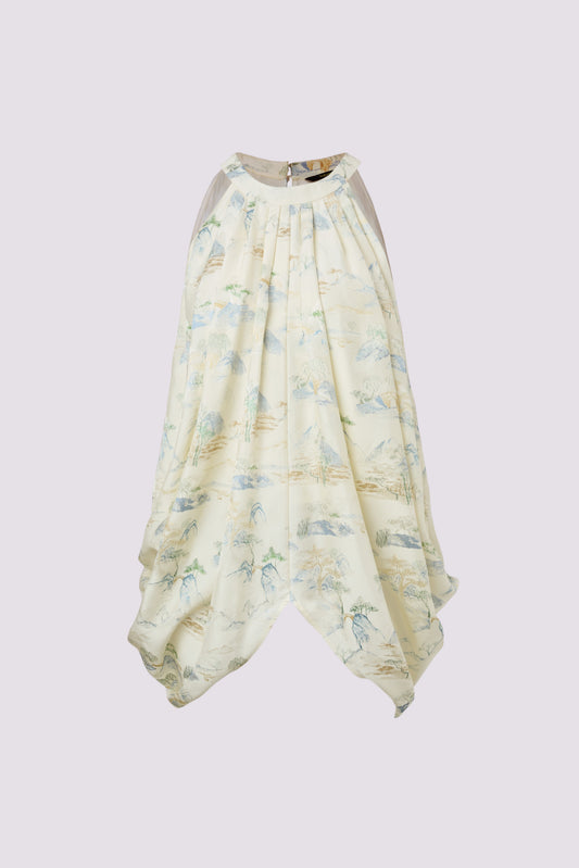 Landscape jacquard top