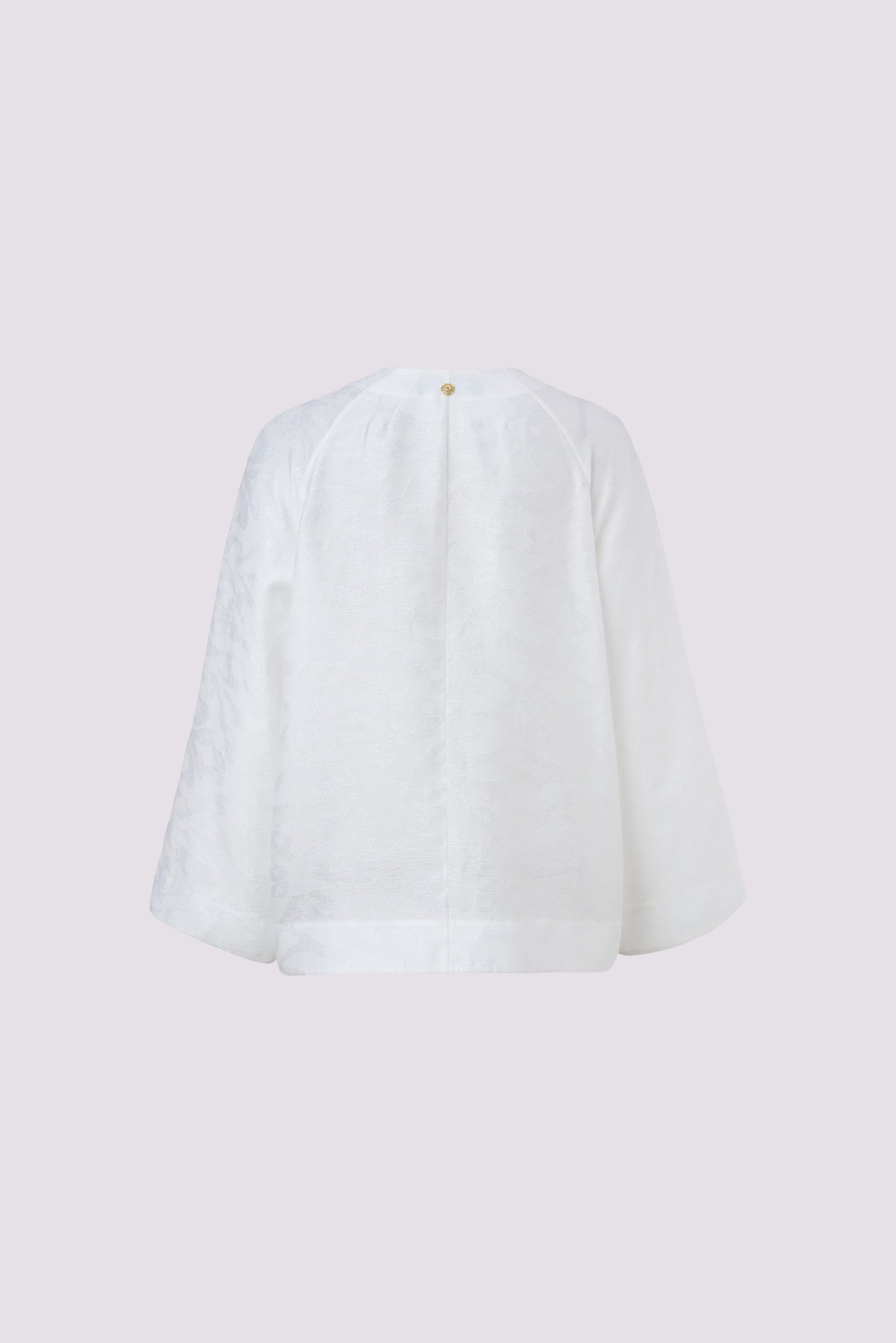 White jacquard embroidered coat