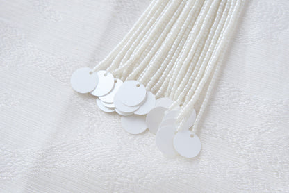 White jacquard embroidered coat