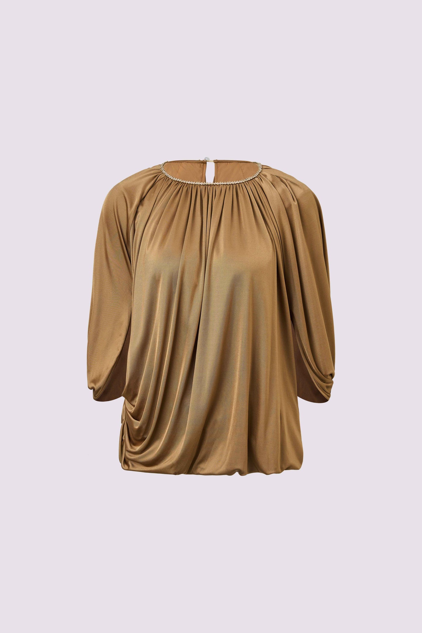Golden pleated top