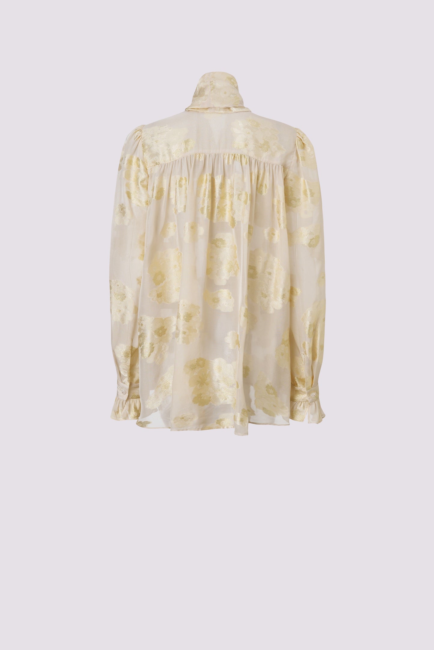 Jacquard top made of mulberry silk