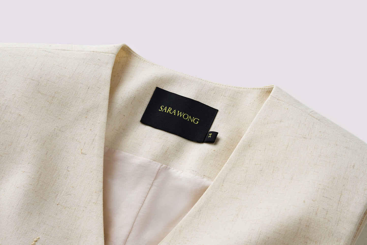 Linen embroidered waistcoat