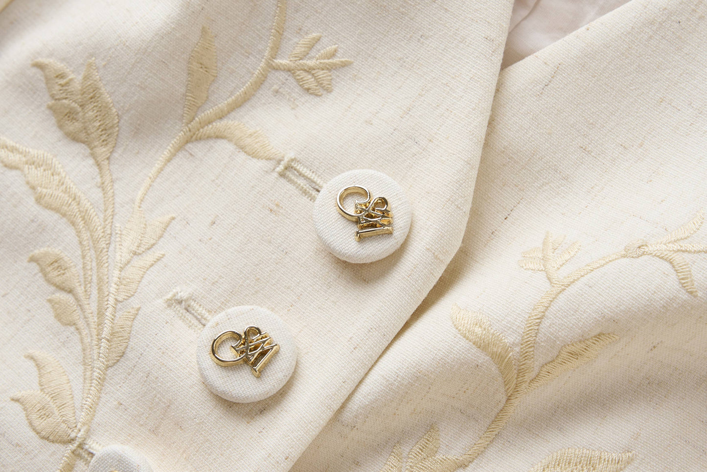 Linen embroidered waistcoat
