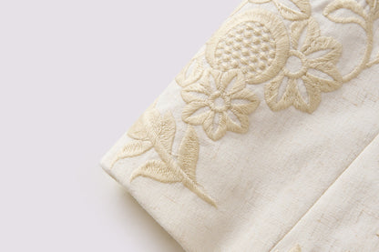 Linen embroidered waistcoat
