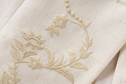 Linen embroidered waistcoat