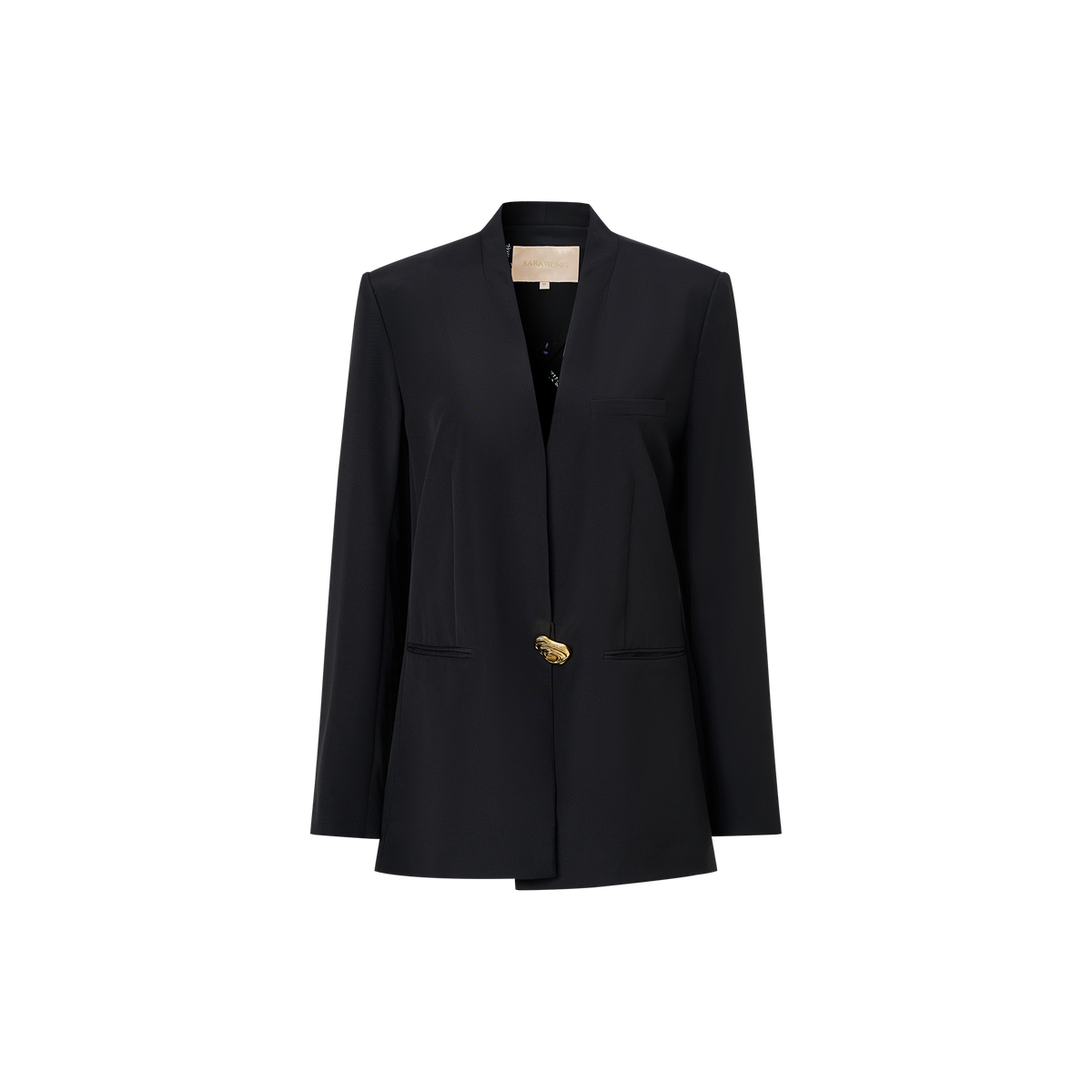 Black wool suit jacket