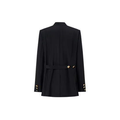 Black wool suit jacket