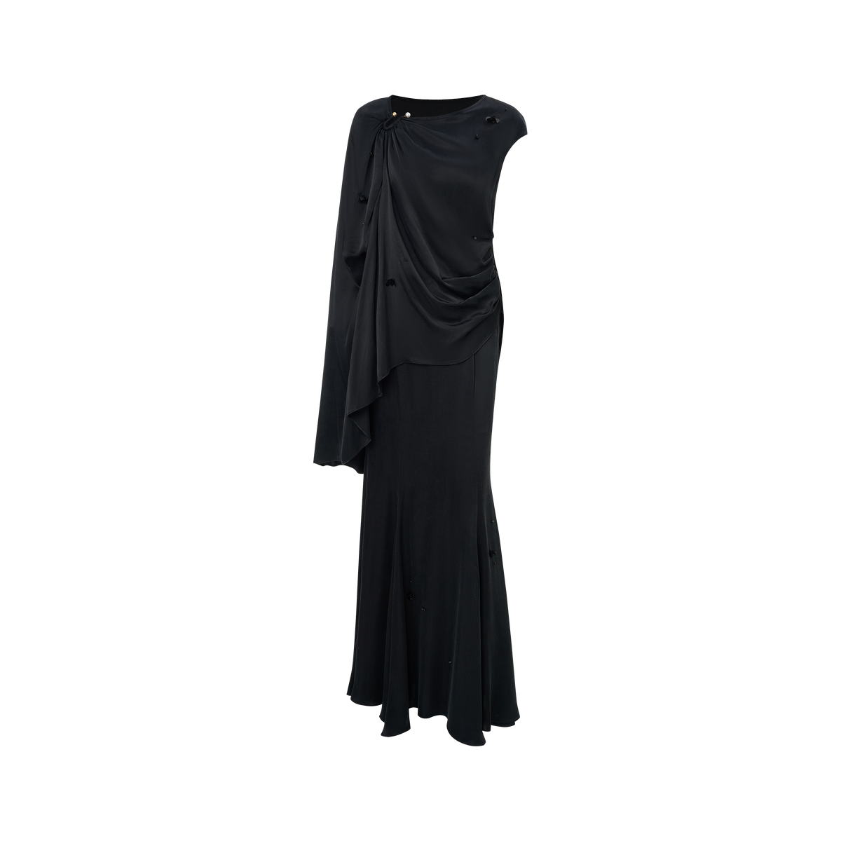 Black hand-beaded  dress