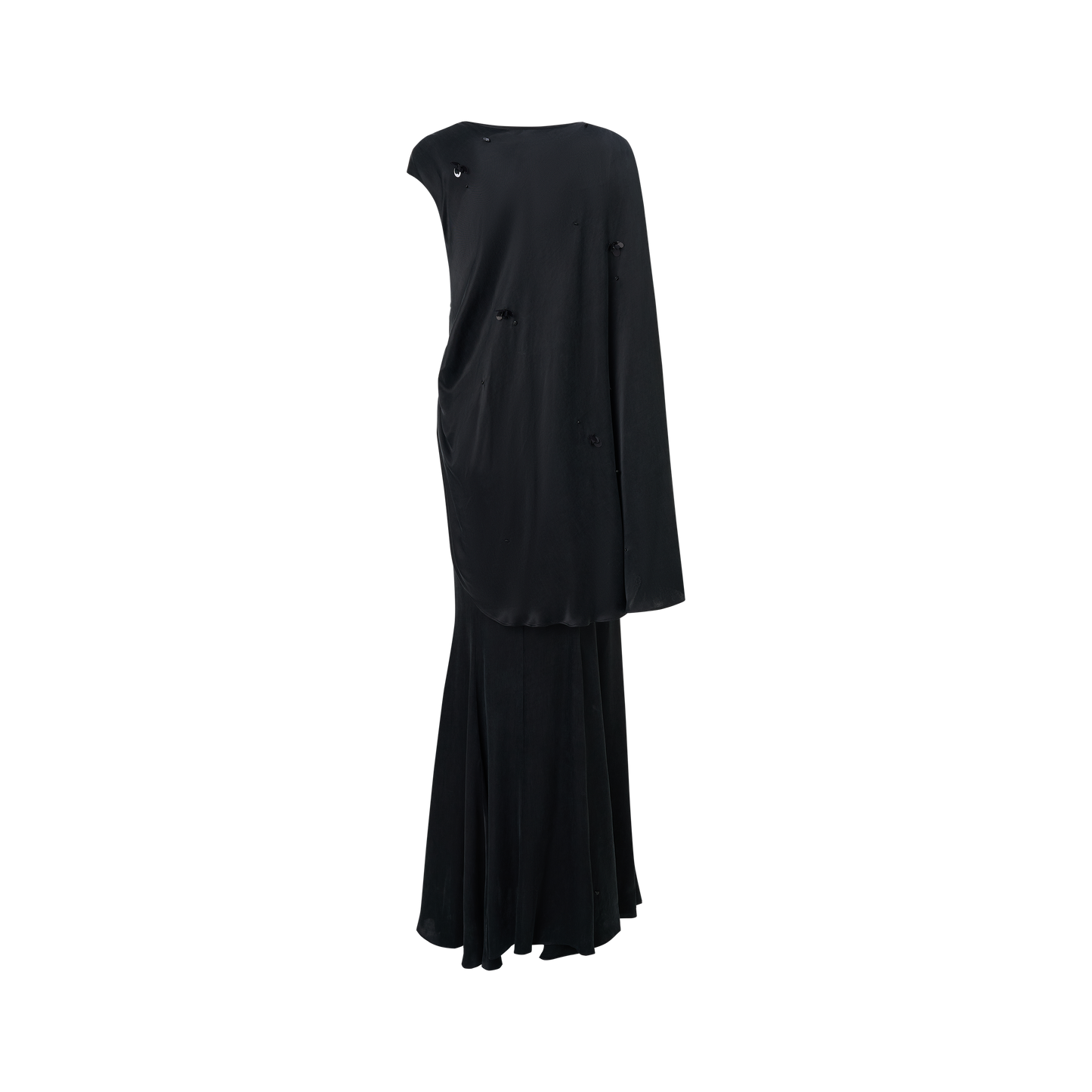 Black hand-beaded  dress
