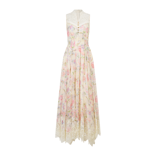 Patchwork print dress